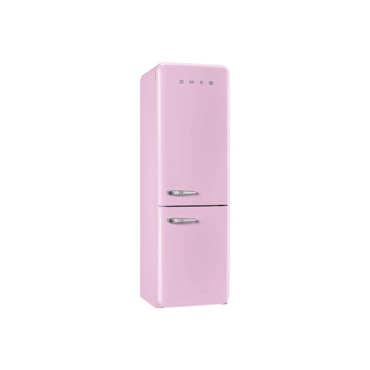 Smeg FAB32RNP Fifties Style Frost Free Right Hand Hinge Freestanding Fridge Freezer Pink