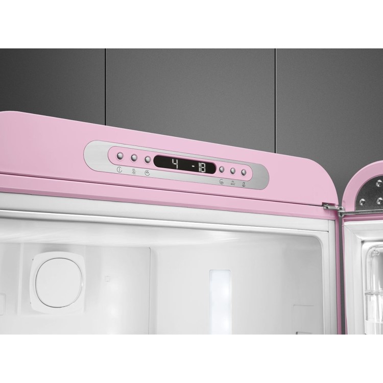 Smeg 331 Litre Fifties Style Right Hand Hinge 70/30 Fridge Freezer - Pink