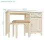 Farley 1 Drawer 1 Door Desk in Ivory/Cream