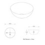 ONLY OPENED - Beige Unglazed Round Countertop Basin 410mm - Fawn 