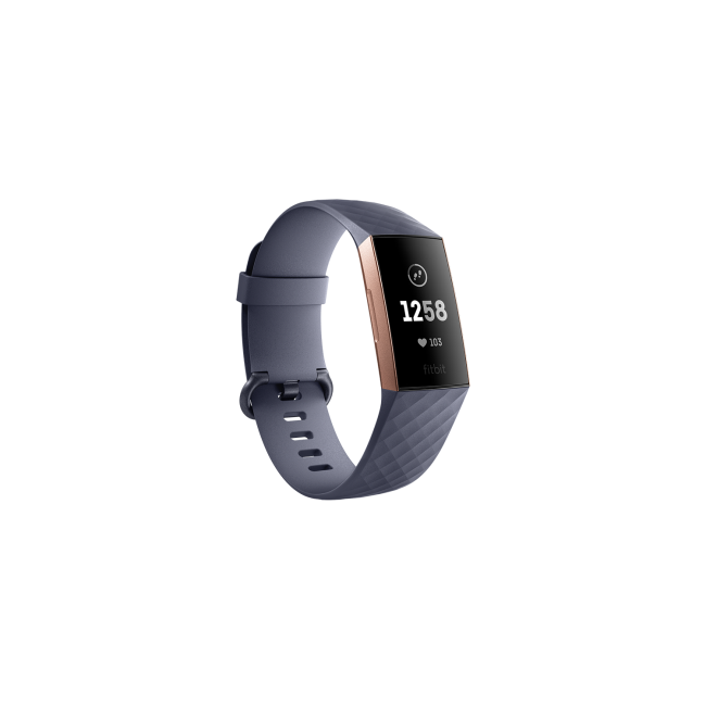 FitBit Charge 3 Blue Grey/Rose-Gold Aluminum