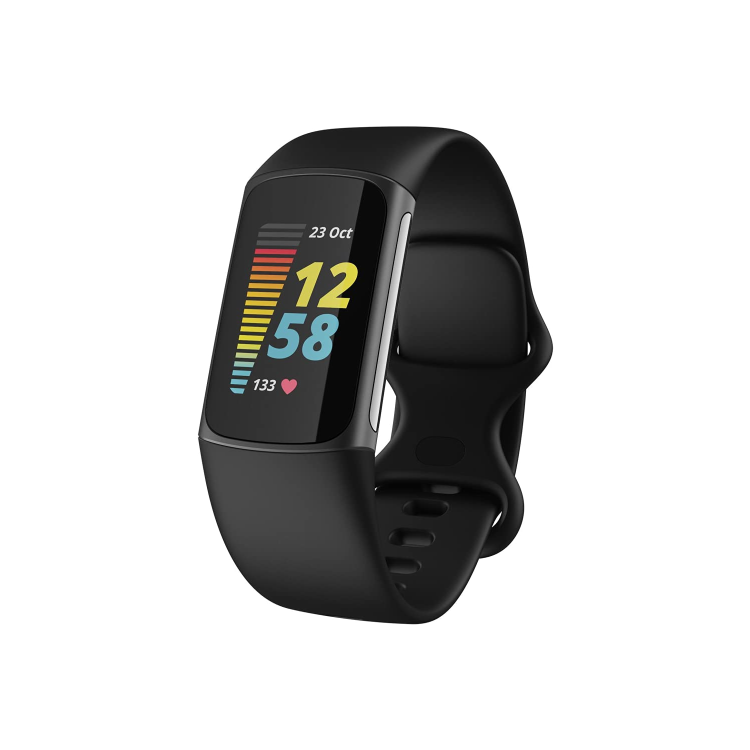 Fitbit Charge 5 Graphite and Black Stainless Steel Fitness Tracker