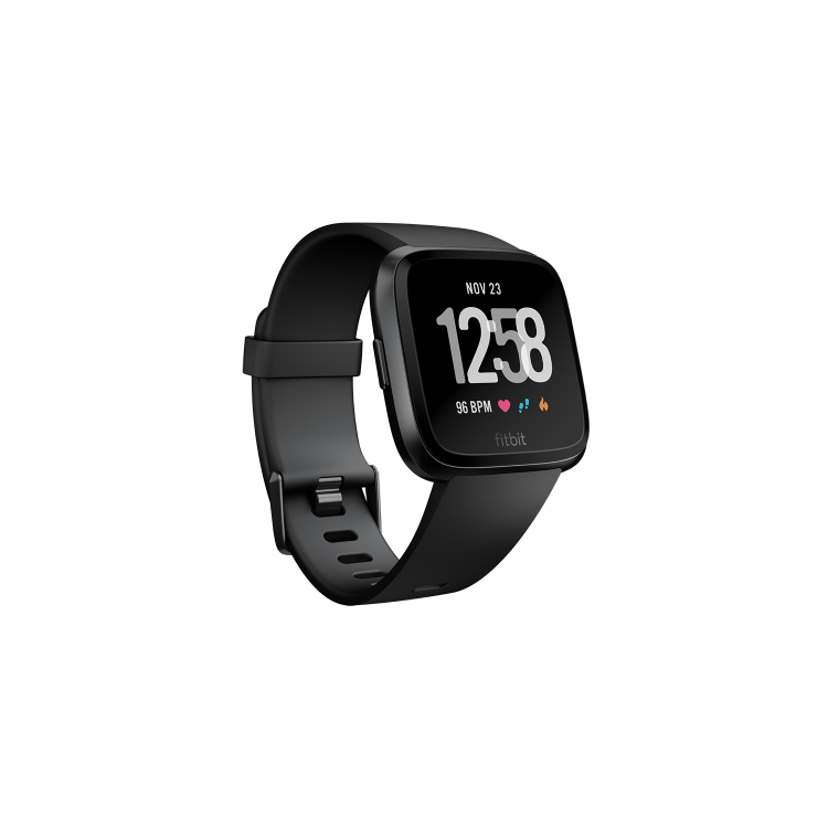 GRADE A1 - FitBit Versa Smart Watch with Heart Rate Monitor - Black