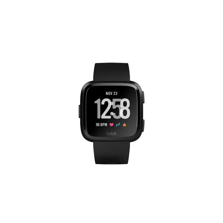 GRADE A1 - FitBit Versa Smart Watch with Heart Rate Monitor - Black