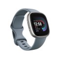 FB523SRAG Fitbit Vers 4 Platinum Aluminium with Waterfall Blue Band Bluetooth Smartwatch