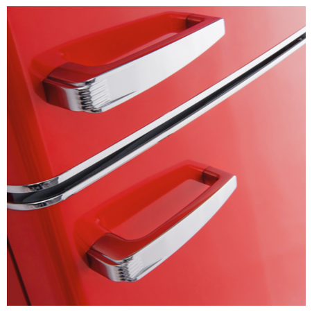 Amica 208 Litre 80/20 Freestanding Fridge Freezer - Red