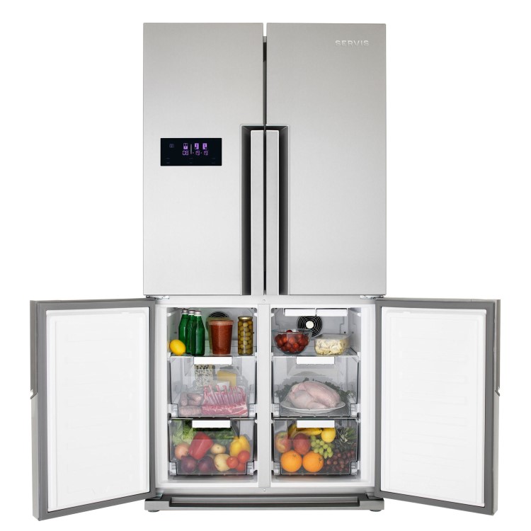 Servis FD911K 630Litre 50/50 Frost Free 4 Door American Fridge Freezer - Black