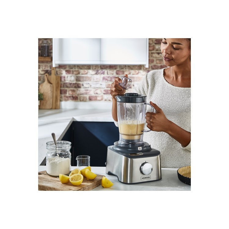 Kenwood MultiPro Compact+ 5-in-1 Food Processor with Blender and Built-In Scales - Stainless Steel