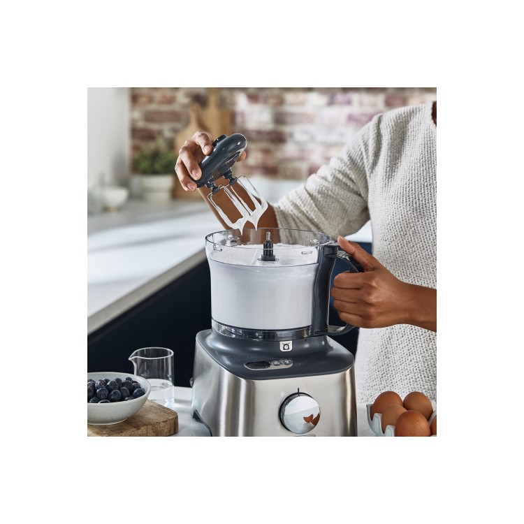 Kenwood MultiPro Compact+ 5-in-1 Food Processor with Blender and Built-In Scales - Stainless Steel