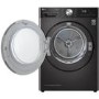 LG EcoHybrid 9kg Freestanding Heat Pump Tumble Dryer - Black Steel