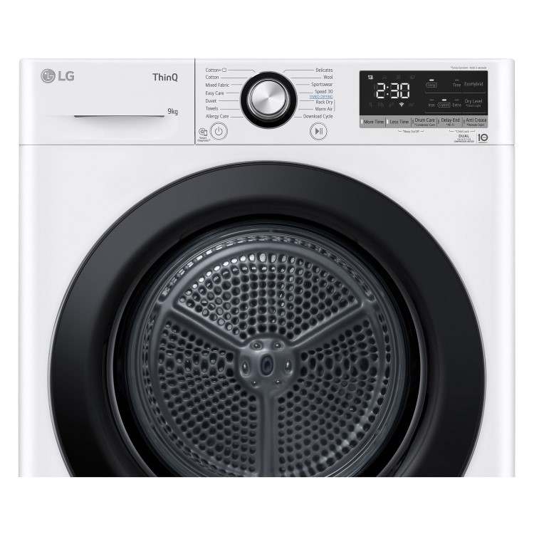 Refurbished LG FDV309WN Freestanding Heat Pump 9KG Tumble Dryer White