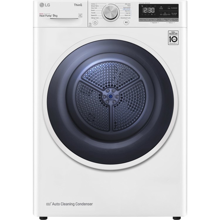 Refurbished LG FDV309W Freestanding Heat Pump 9KG Tumble Dryer White