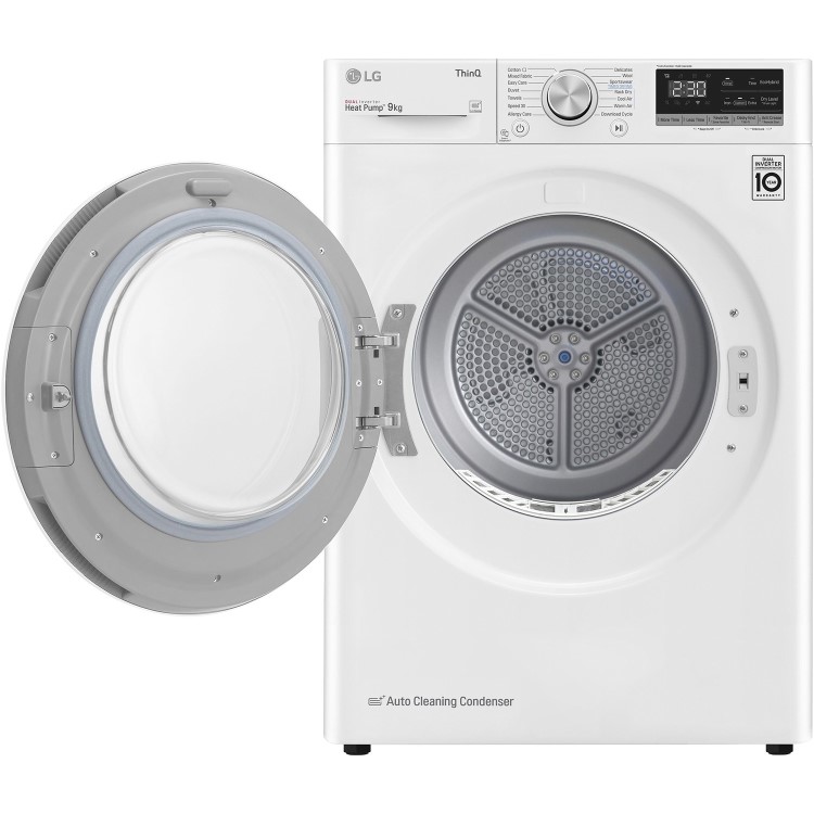 Refurbished LG FDV309W Freestanding Heat Pump 9KG Tumble Dryer White