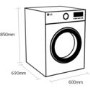 LG V7 Series 9kg Heat Pump Tumble Dryer - White