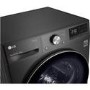 Refurbished LG EcoHybrid FDV909B Freestanding Heat Pump 9KG Tumble Dryer Black Steel