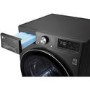 Refurbished LG EcoHybrid FDV909B Freestanding Heat Pump 9KG Tumble Dryer Black Steel