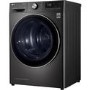 Refurbished LG EcoHybrid FDV909B Freestanding Heat Pump 9KG Tumble Dryer Black Steel