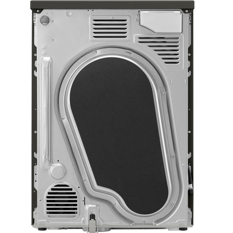 Refurbished LG EcoHybrid FDV909B Freestanding Heat Pump 9KG Tumble Dryer Black Steel