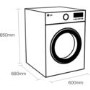 LG EcoHybrid 9kg Freestanding Heat Pump Tumble Dryer - Graphite