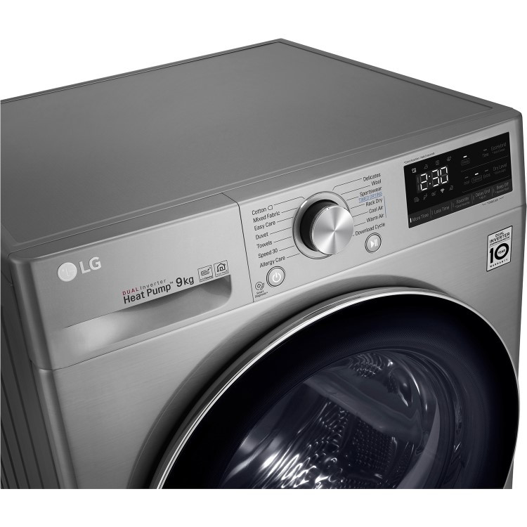 LG EcoHybrid 9kg Freestanding Heat Pump Tumble Dryer - Graphite