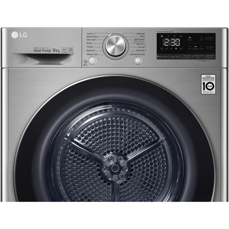 LG EcoHybrid 9kg Freestanding Heat Pump Tumble Dryer - Graphite