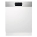 FEE64917Z AEG Series 6000 SatelliteClean Semi-Integrated Dishwasher - C-Rated, Silver control panel