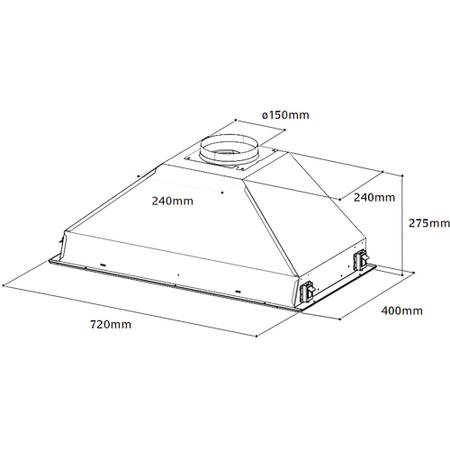 Falcon 72cm Canopy Cooker Hood - Stainless Steel