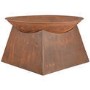 Fallen Fruits Rust Round Fire Pit Bowl with Square Stand
