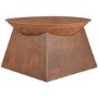 Fallen Fruits Rust Round Fire Pit Bowl with Square Stand