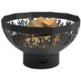 Black Steel Fire Pit Bowl with Laser Cut Flames
