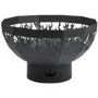 Black Steel Fire Pit Bowl with Laser Cut Flames