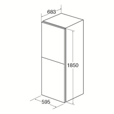 CDA FF660SC Frost Free Freestanding Fridge Freezer Stainless Steel Look