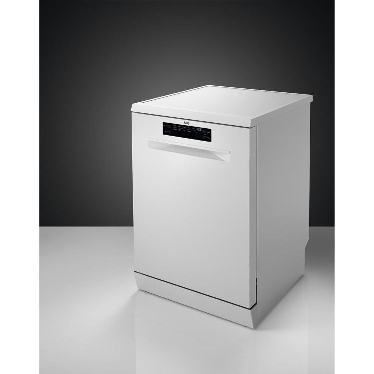 AEG Series 6000 SatelliteClean Freestanding Dishwasher - D-Rated, White