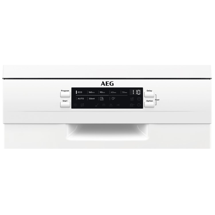 Refurbished AEG Series 6000 FFB62417ZW Freestanding 9 Place Slimline Dishwasher White