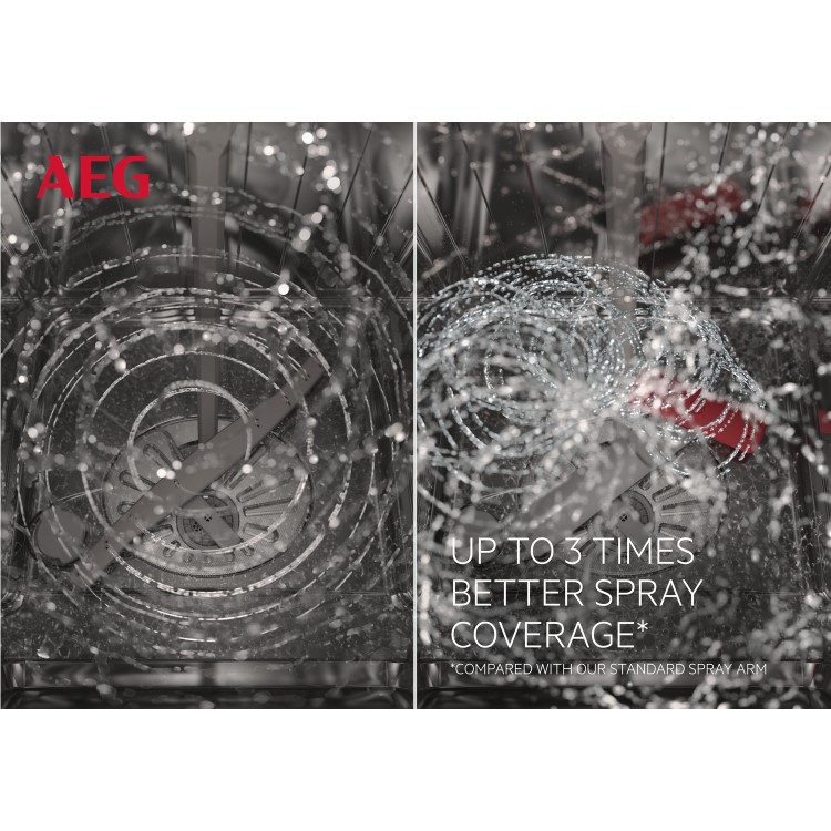 Refurbished AEG Series 6000 FFB62417ZW Freestanding 9 Place Slimline Dishwasher White