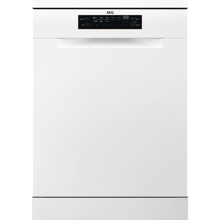 AEG Series 8000 SatteliteClean Freestanding Dishwasher - White C-rated