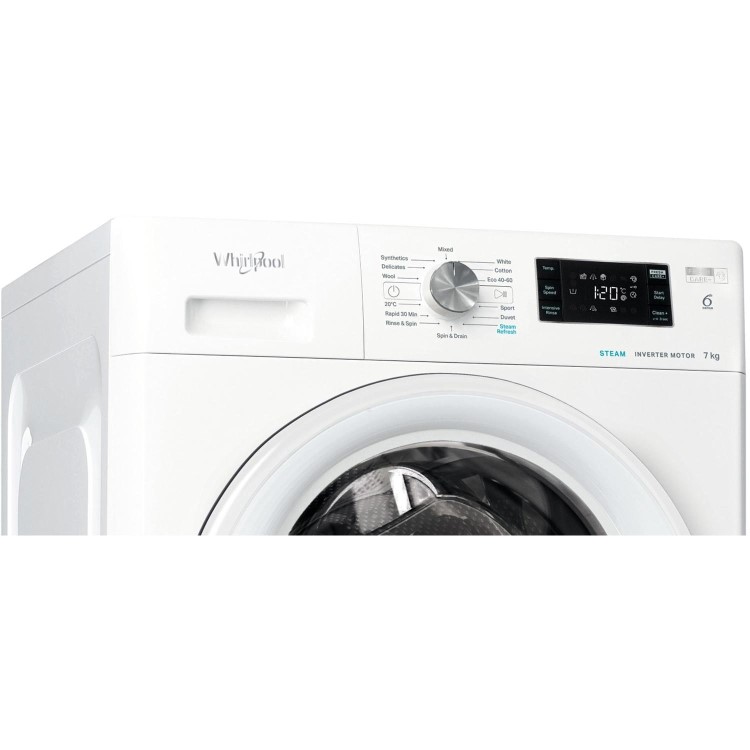 Refurbished Whirlpool FFB7458WVUK FreshCarePlus Freestanding 7KG 1400 Spin Washing Machine White
