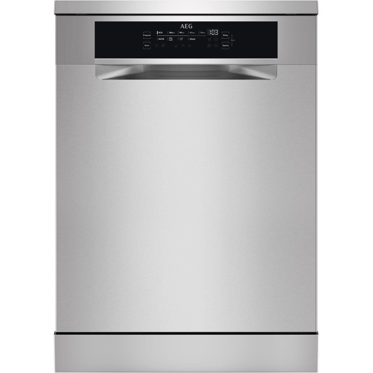 Refurbished AEG 7000 Series FFB74707PM 14 Place Freestanding Dishwasher Stainless Steel