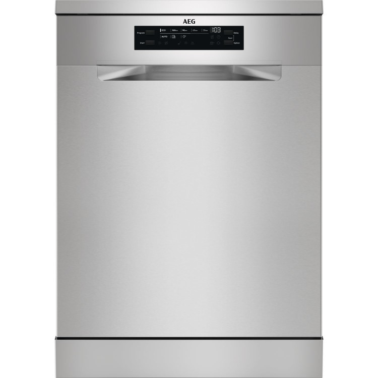 AEG Series 6000 SatteliteClean Freestanding Dishwasher - C-Rated Silver