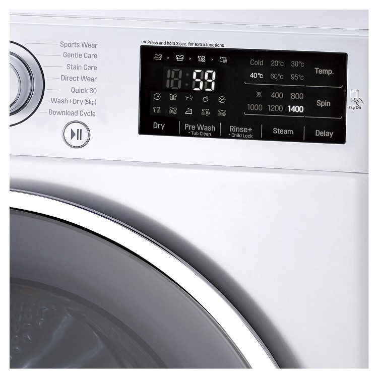 LG DirectDrive 8kg Wash 5kg Dry 1400rpm Washer Dryer-White