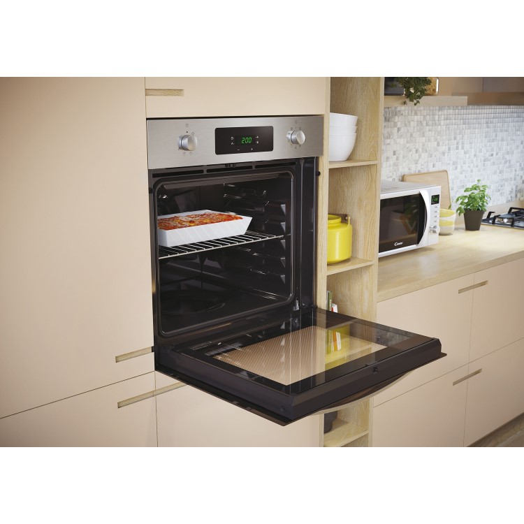 Refurbished Candy FIDCX676 60cm Multifunction Single Built In Electric Oven Stainless Steel
