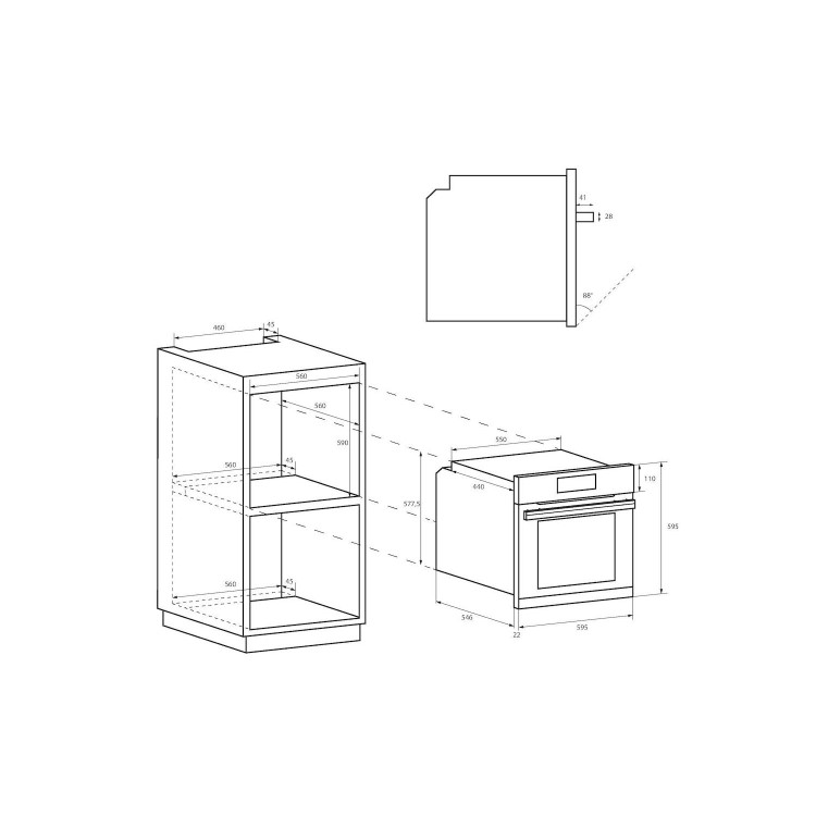 Candy Multifunction Electric Single Oven - Stainless Steel