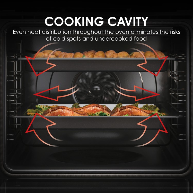 Refurbished Candy FIDCX676 60cm Multifunction Single Built In Electric Oven Stainless Steel