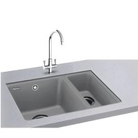 Carron Phoenix Fiji 150-16 1.5 Bowl Undermount Kitchen Sink - Stone Grey