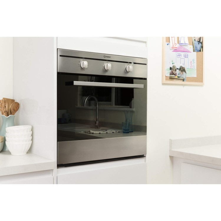 Indesit FIM31KAIX Fanned Electric Built In Single Oven in Stainless Steel