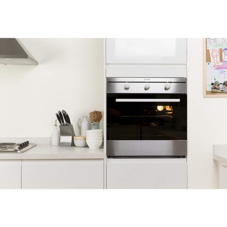 Indesit FIM31KAIX Fanned Electric Built In Single Oven in Stainless Steel