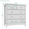 Finch 2+3 Chest of Drawers in Light Grey