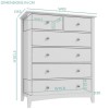 Finch 2+4 Chest of Drawers in Light Grey