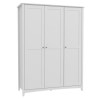 Grey Painted 3 Door Triple Wardrobe - Finch