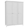 Grey Painted 3 Door Triple Wardrobe - Finch